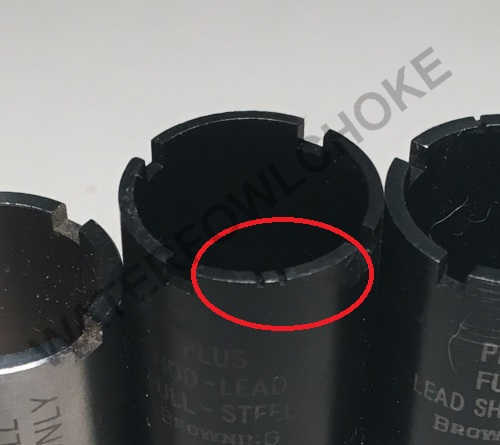 a choke tube with 2 lines or notches indicating the size is improved modified